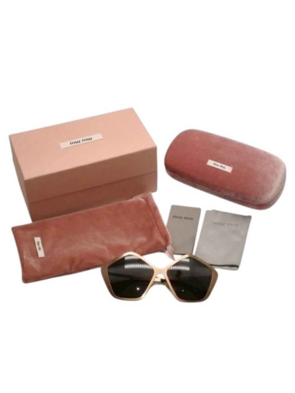 Miu Miu Sunglasses Eyewear Gold Black